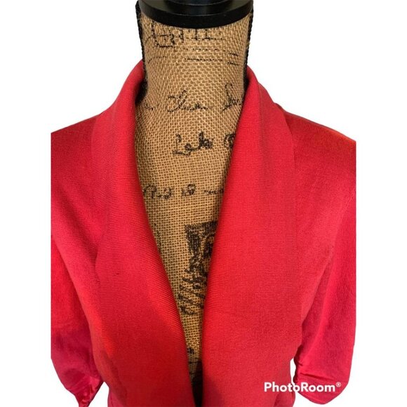 π 2/$30 π 89th & Maddison Candy Apple Red Cardigan NWT Large - Picture 3 of 5
